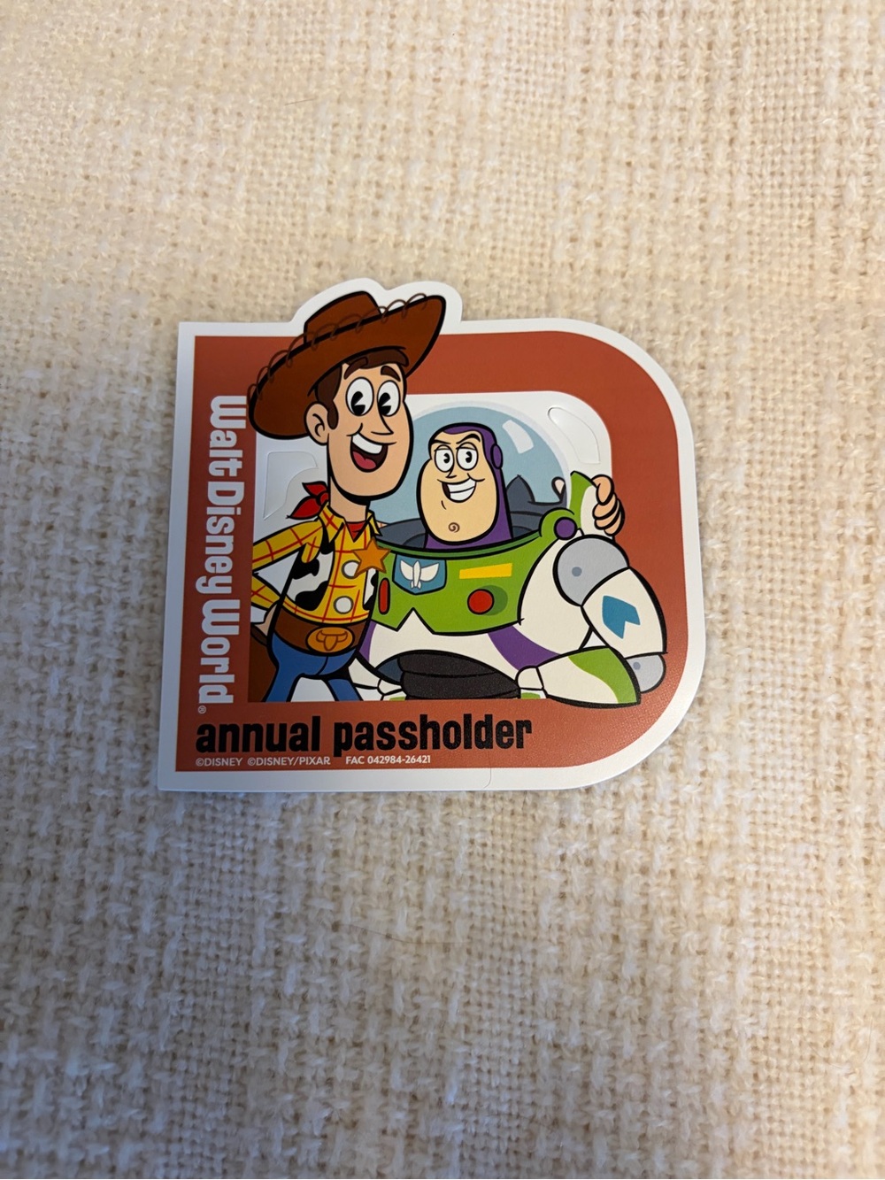 Walt Disney World Annual Passholder Toy Story Magnet - NEW